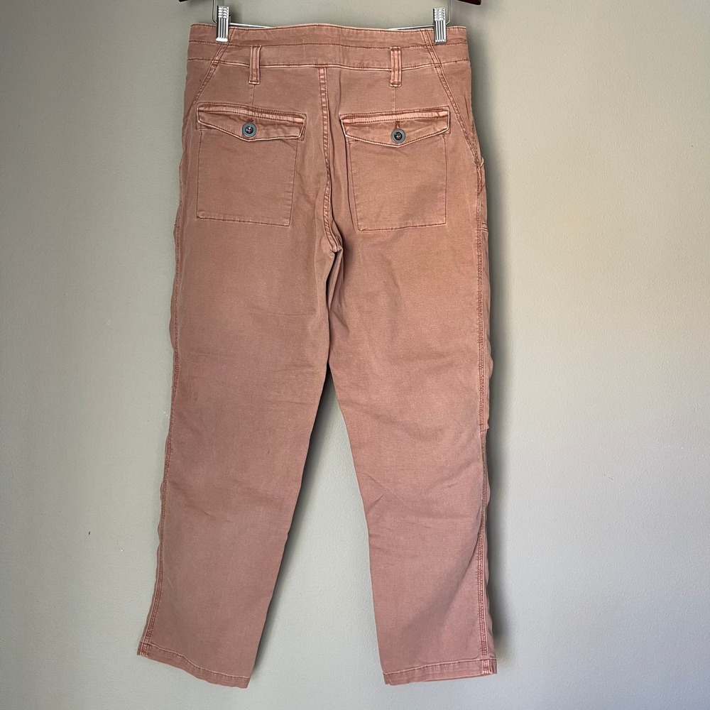 ANTHROPOLOGIE The Wanderer Utility Cargo Pants Straight Leg Size 30 Petal Pink‎ - Picture 3 of 6